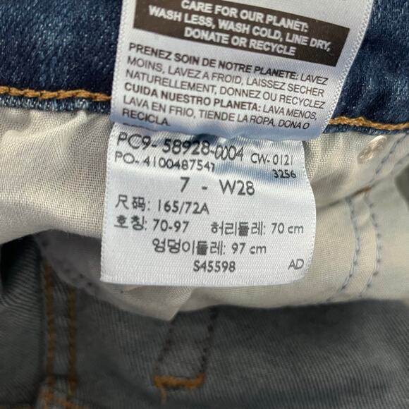 Levi's Signature Distressed High Waist Skinny Jeans - Size 28 - Picture 8 of 8